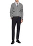 模特儿示范图 - 点击放大 - THOM BROWNE - 四重条纹初剪羊毛开衫
