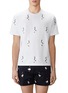 细节 - 点击放大 - THOM BROWNE - 刺绣纯棉圆领 T 恤