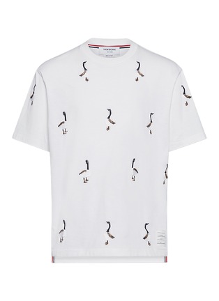 首图 - 点击放大 - THOM BROWNE - 刺绣纯棉圆领 T 恤