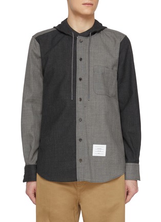 首图 - 点击放大 - THOM BROWNE - Funmix Hooded Wool Shirt