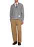 模特儿示范图 - 点击放大 - THOM BROWNE - 四重条纹纯棉衬衫