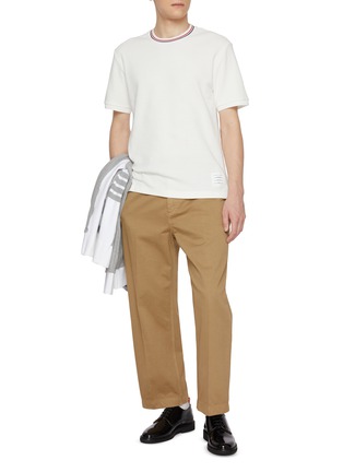 模特儿示范图 - 点击放大 - THOM BROWNE - Cotton Waffle T-shirt