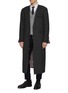 细节 - 点击放大 - THOM BROWNE - Deconstructed Raw Seam Wool Coat
