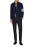 模特儿示范图 - 点击放大 - THOM BROWNE - 绗缝混羊毛纽扣背心