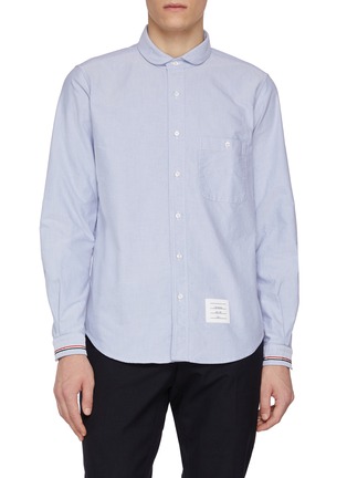 首图 - 点击放大 - THOM BROWNE - Round Collar Cotton Oxford Shirt