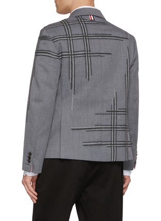 背面 - 点击放大 - THOM BROWNE - School Uniform Chain And Blanket Stitch Degradé Wool Blend Blazer