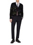 模特儿示范图 - 点击放大 - THOM BROWNE - Blanket Stitch Cotton Oxford Shirt