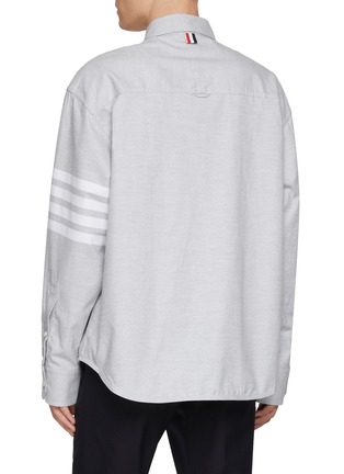 背面 - 点击放大 - THOM BROWNE - Oversized 4-Bar Cotton Flannel Shirt