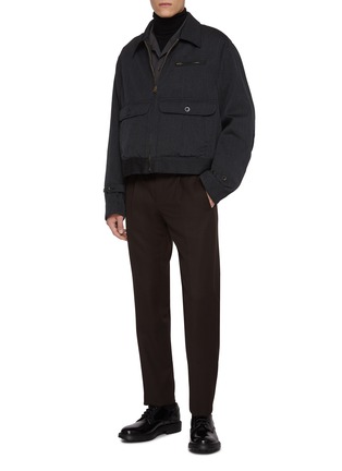 模特儿示范图 - 点击放大 - MAISON MARGIELA - Flap Pocket Wool Twill Jacket