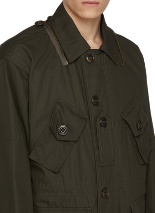 细节 - 点击放大 - MAISON MARGIELA - Hooded Cotton Blend Twill Sports Parka Coat