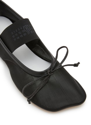细节 - 点击放大 - MM6 MAISON MARGIELA - Elastic Logo Band Mesh Flats