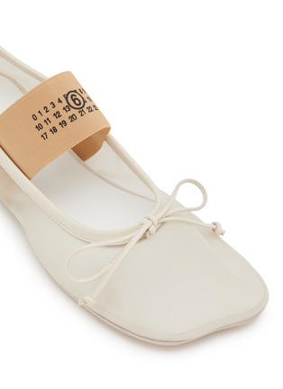 细节 - 点击放大 - MM6 MAISON MARGIELA - Elastic Logo Band Mesh Flats