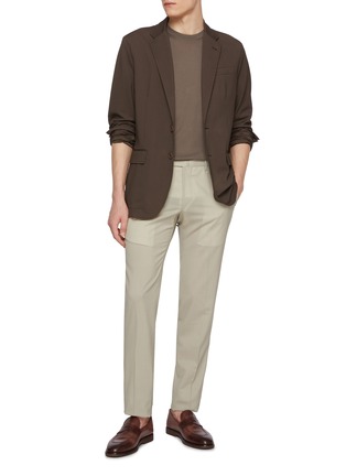 模特儿示范图 - 点击放大 - PT TORINO - Garment Dyed Superlight Wool Pants