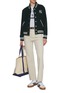 模特儿示范图 - 点击放大 - SPORTY & RICH - Yankees Serif Varsity Jacket