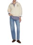 模特儿示范图 - 点击放大 - SPORTY & RICH - Crest Seal Faubourg Quarter Zip Sweatshirt