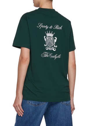 背面 - 点击放大 - SPORTY & RICH - X The Carlyle Crest Cotton T-Shirt