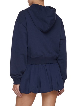 背面 - 点击放大 - SPORTY & RICH - Bristol Crest 100th Cropped Zip Up Hoodie