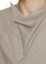  - RICK OWENS - 围裹领混棉长袖衬衫