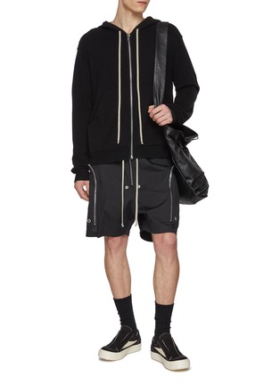 模特儿示范图 - 点击放大 - RICK OWENS - 加长抽绳拉链夹克