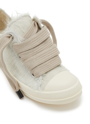 细节 - 点击放大 - RICK OWENS - Jumbolace Calf Hair Women's Low Top Sneakers