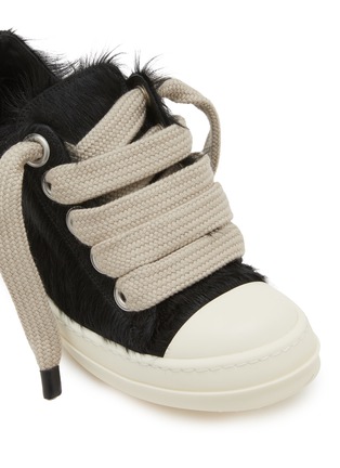 细节 - 点击放大 - RICK OWENS - Jumbolace Calf Hair Women's Low Top Sneakers