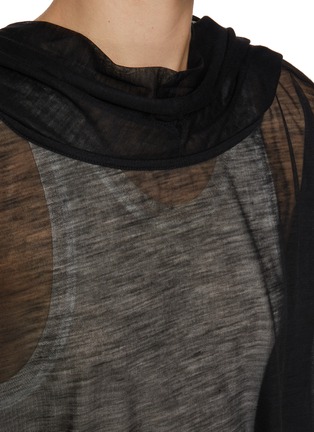  - RICK OWENS - 透视长款连帽衫