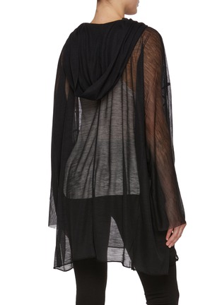 背面 - 点击放大 - RICK OWENS - 透视长款连帽衫