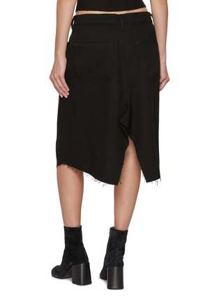 背面 - 点击放大 - RICK OWENS - 须边羊毛中长半身裙