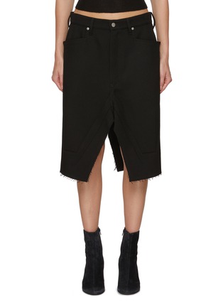 首图 - 点击放大 - RICK OWENS - 须边羊毛中长半身裙