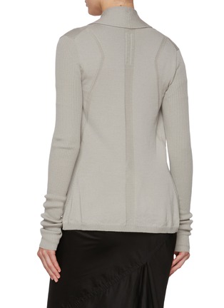 背面 - 点击放大 - RICK OWENS - 开襟羊毛针织开衫