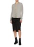 模特儿示范图 - 点击放大 - RICK OWENS - 开襟羊毛针织开衫