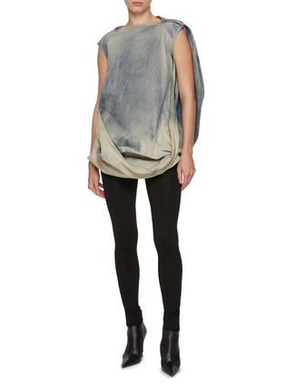 模特儿示范图 - 点击放大 - RICK OWENS - 不对称剪裁牛仔上衣