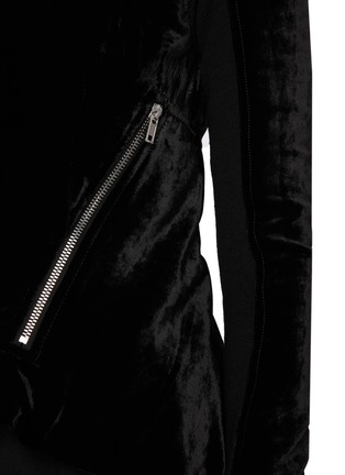  - RICK OWENS - 收褶丝绒夹克