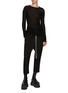 模特儿示范图 - 点击放大 - RICK OWENS - 加长系带羊毛锥形长裤