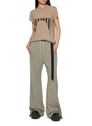 模特儿示范图 - 点击放大 - RICK OWENS DRKSHDW - Fleece Cotton Jersey Track Pants