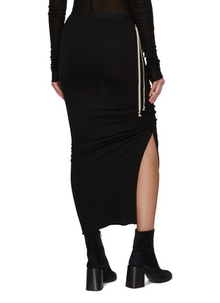 背面 - 点击放大 - RICK OWENS DRKSHDW - Edfu Asymmetrical Drawstring Cotton Skirt