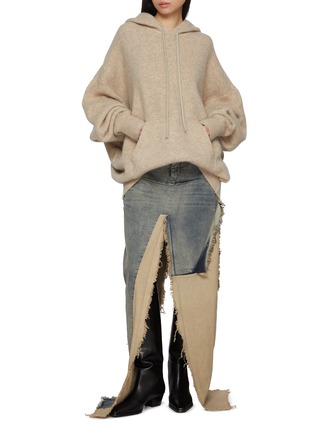 模特儿示范图 - 点击放大 - RICK OWENS - 连帽针织衫