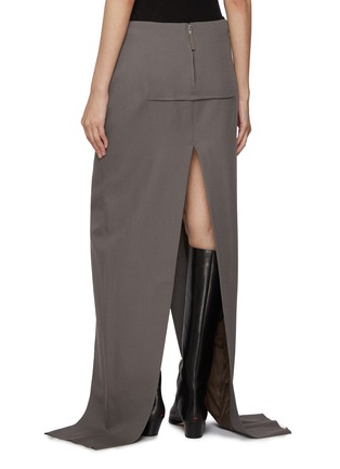 背面 - 点击放大 - RICK OWENS - 剪裁加长半身裙
