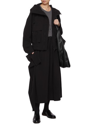 模特儿示范图 - 点击放大 - Y'S - Draped Side Gathered Skirt