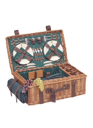 首图 –点击放大 - LES JARDINS DE LA COMTESSE - Champs-Elysées Prestige Picnic Hamper for 4 Person — Green