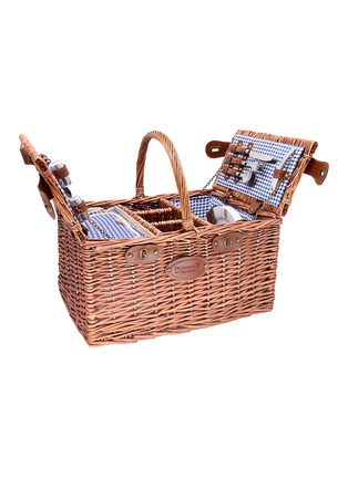 首图 –点击放大 - LES JARDINS DE LA COMTESSE - Saint-Germain Picnic Basket for 4 Person — Blue Gingham