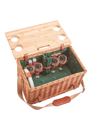 细节 –点击放大 - LES JARDINS DE LA COMTESSE - Saint-Honore Picnic Basket with Table for 4 Person — Green