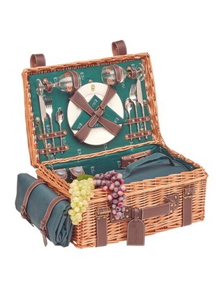 首图 –点击放大 - LES JARDINS DE LA COMTESSE - Champs-Elysées Prestige Picnic Hamper for 2 Person — Green