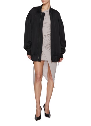 模特儿示范图 - 点击放大 - HELMUT LANG - 不对称收褶半身裙