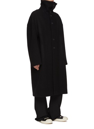 细节 - 点击放大 - RICK OWENS - Dracucollar Melton Wool Coat Jacket