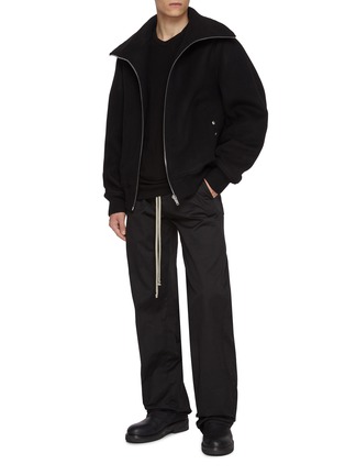 模特儿示范图 - 点击放大 - RICK OWENS - 大翻领拉链夹克