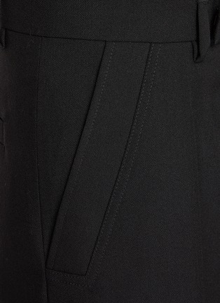  - RICK OWENS - 褶裥羊毛直筒长裤
