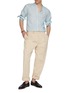 模特儿示范图 - 点击放大 - EQUIL - Mandarin Collar Linen Shirt