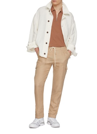 模特儿示范图 - 点击放大 - EQUIL - Drawstring Flax Linen Pants