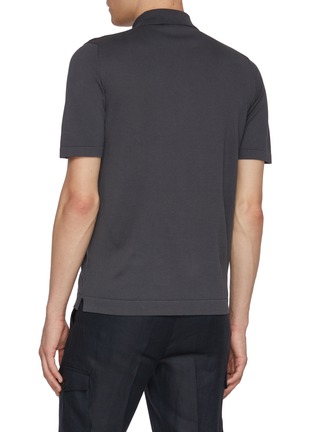 背面 - 点击放大 - EQUIL - Half Zip Cotton Tennis Polo Shirt